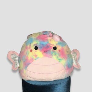 Squishmallows Wren Butterfly Plush Pillow Rainbow Tie Dye